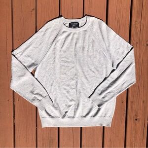 Banana Republic Italian Merino Wool Raglan Sweater Yarn by Baruffa Pale Grey L